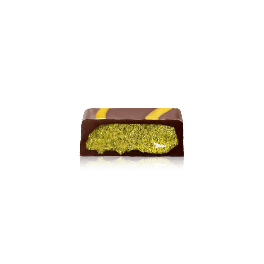 Schokoladen Bites Kiste - 750g - 75 Stk - Simply® Pistazie Dunkel