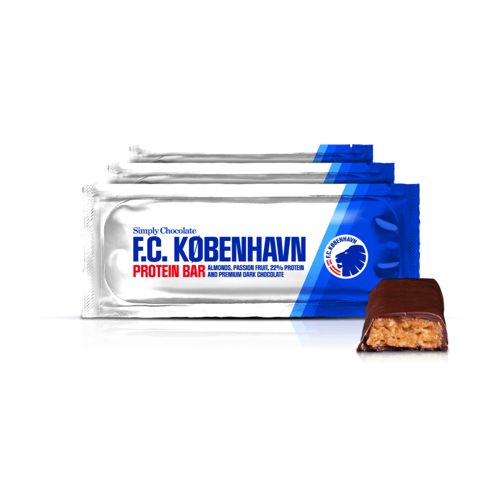 Chokolade Proteinbar kasse 30 stk - F.C.KØBENHAVN