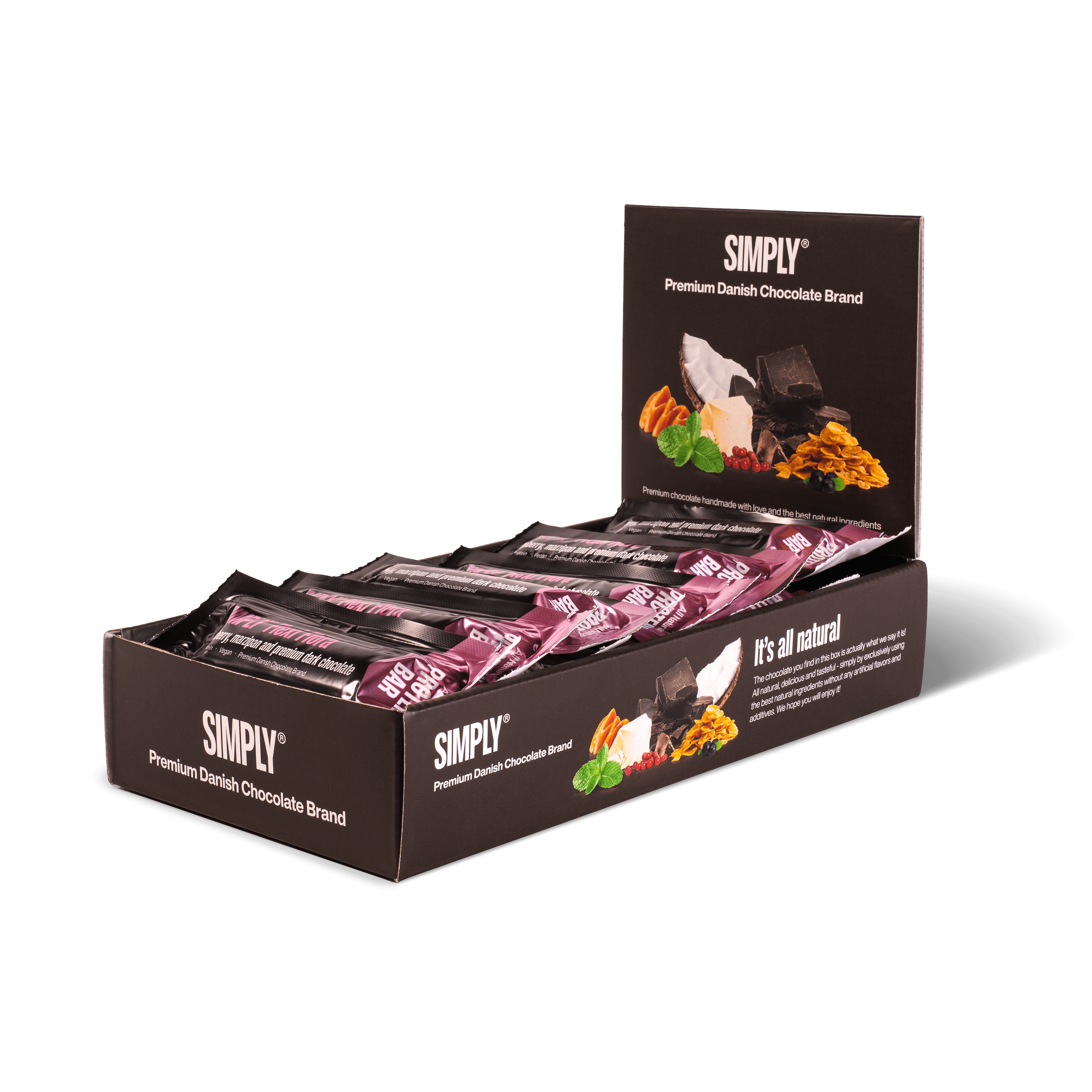 Schoko-Proteinriegel Box 15 Stück - Simply® Flexi Flora