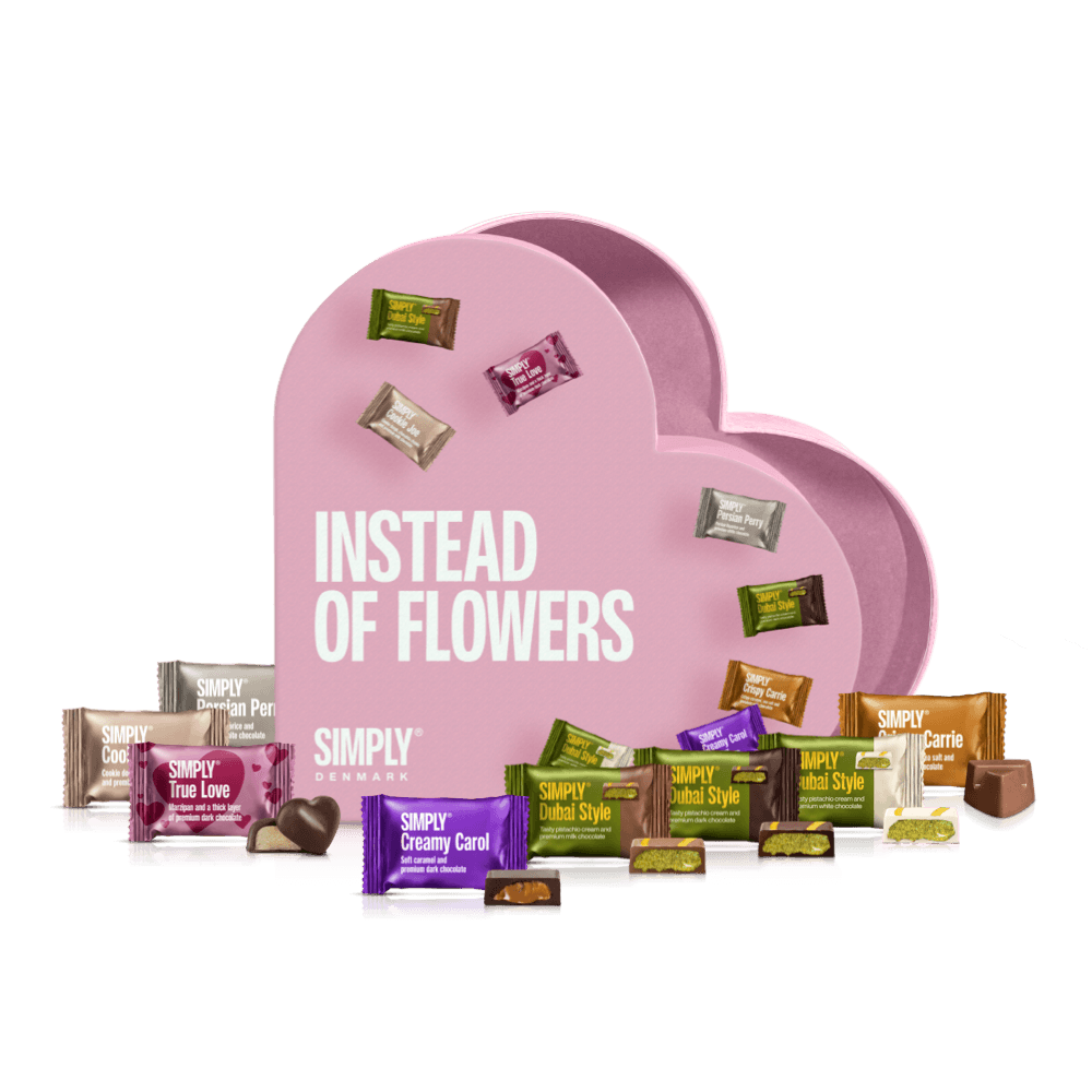 Geschenkbox, Herz L - Statt Blumen (400g)