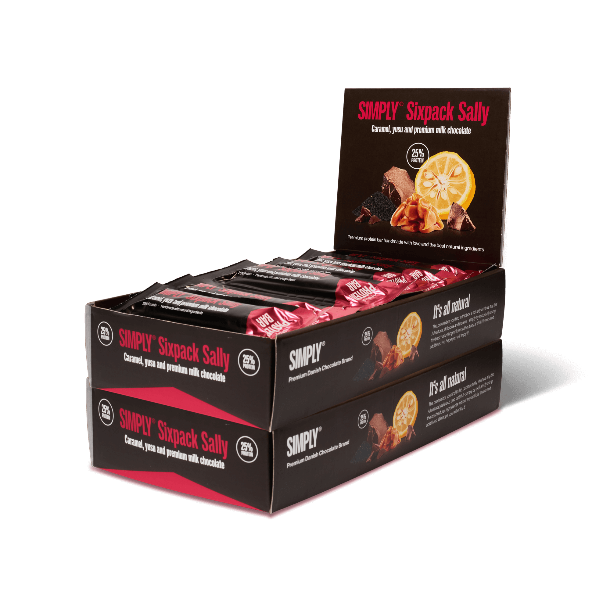 Schoko-Proteinriegel Box 30 Stück - Simply® Sixpack Sally