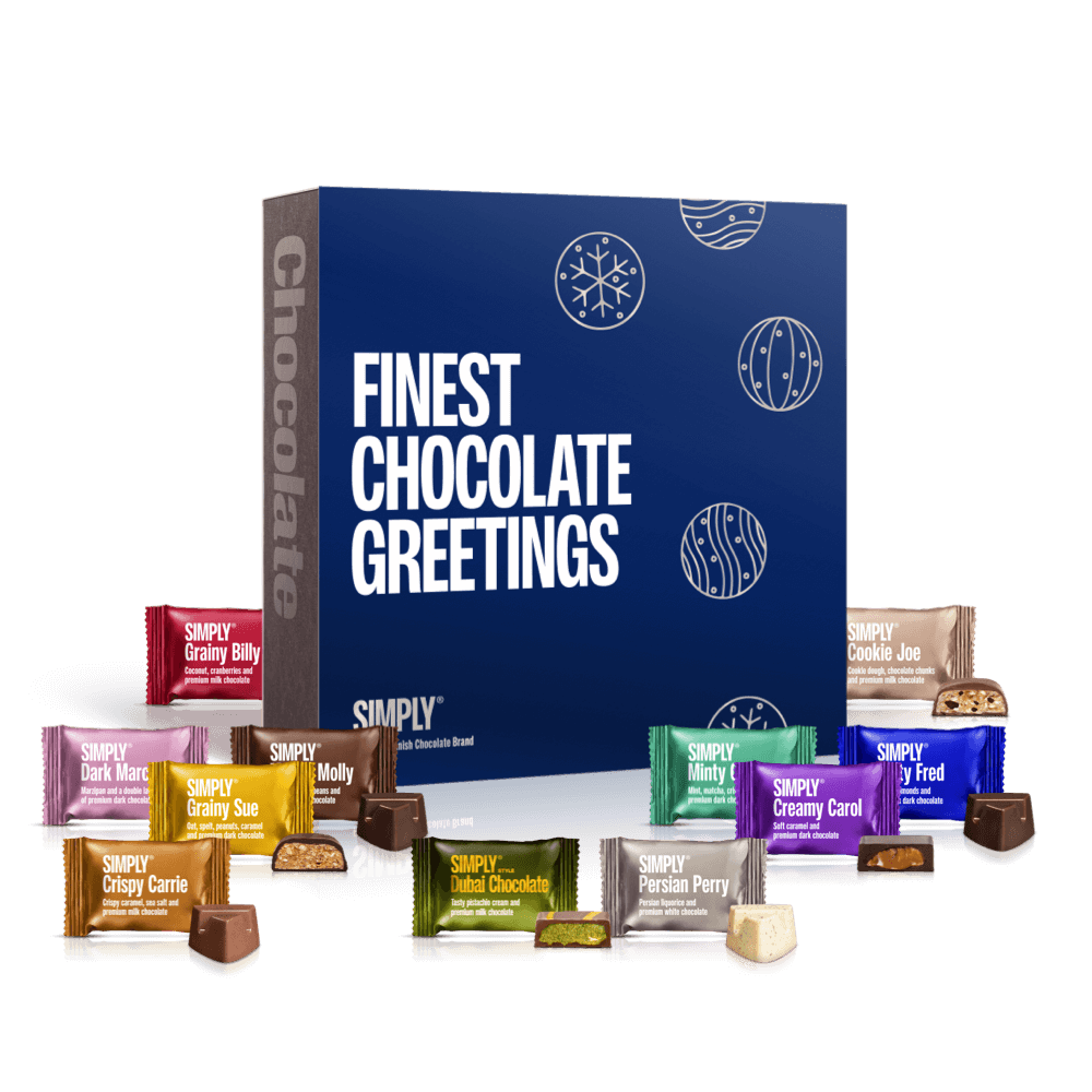 Schokoladen-Geschenkbox, 80 Stk. – Finest Chocolate Greetings