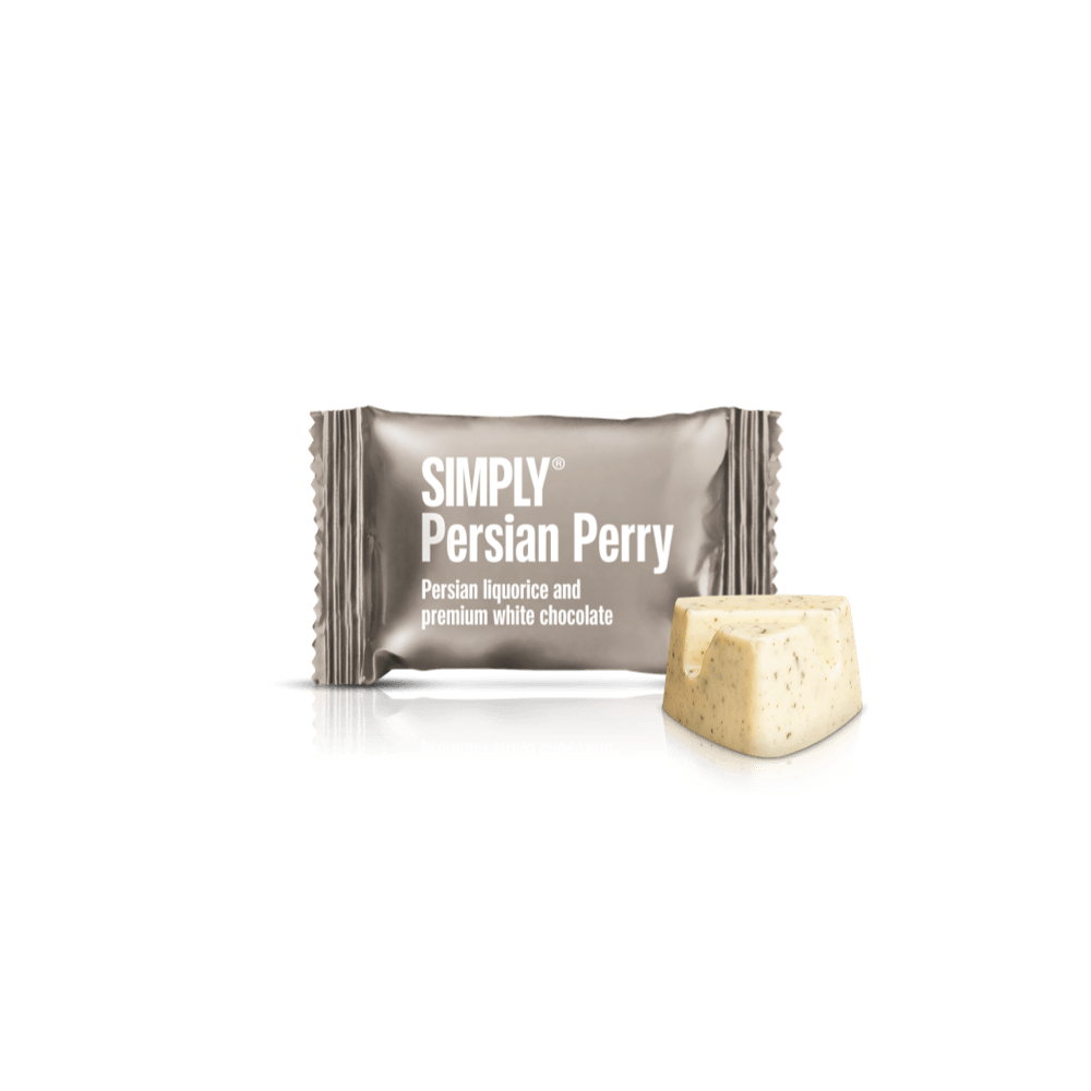Simply® Persian Perry - 75 Bites | Persisk lakrids og premium hvid chokolade - Box of Bites - Simply®