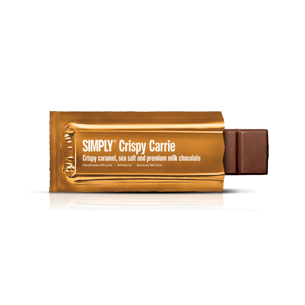 Simply® Crispy Carrie | Knasende karamel, havsalt og premium mælkechokolade - Chocolate Bars - Simply®