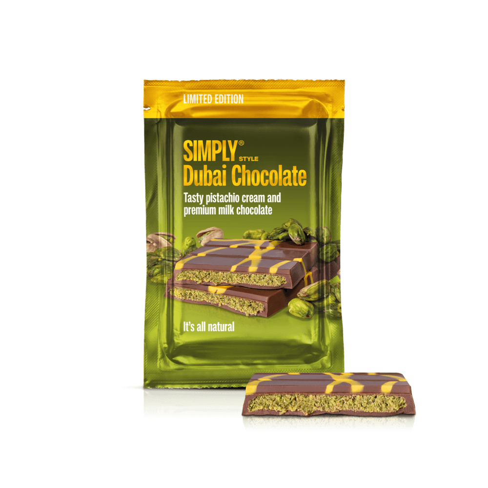 Dubai Chokolade | Pistaciecreme, knas og premium mælkechokolade - Simply® - Dubai Chocolate