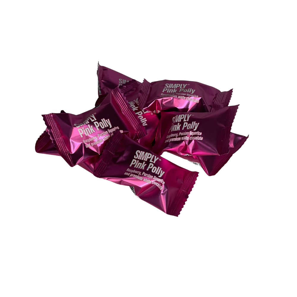 Kleine Schokoladen-Geschenkbox, 9 Stück – Simply® Pink Polly