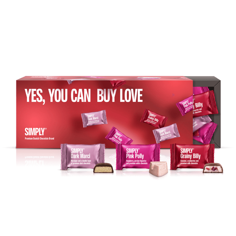 Schokoladen-Geschenkbox, 27 stk – Yes, You Can Buy Love