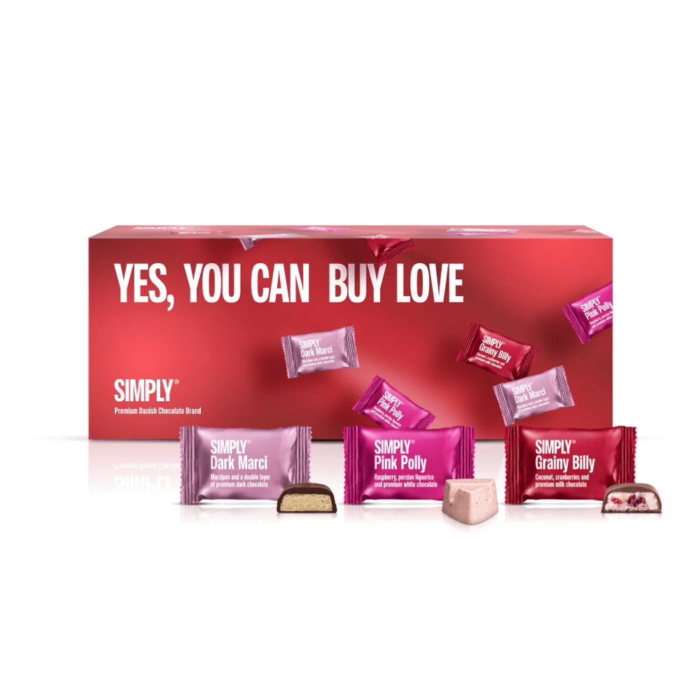 Schokoladen-Geschenkbox, 27 stk – Yes, You Can Buy Love
