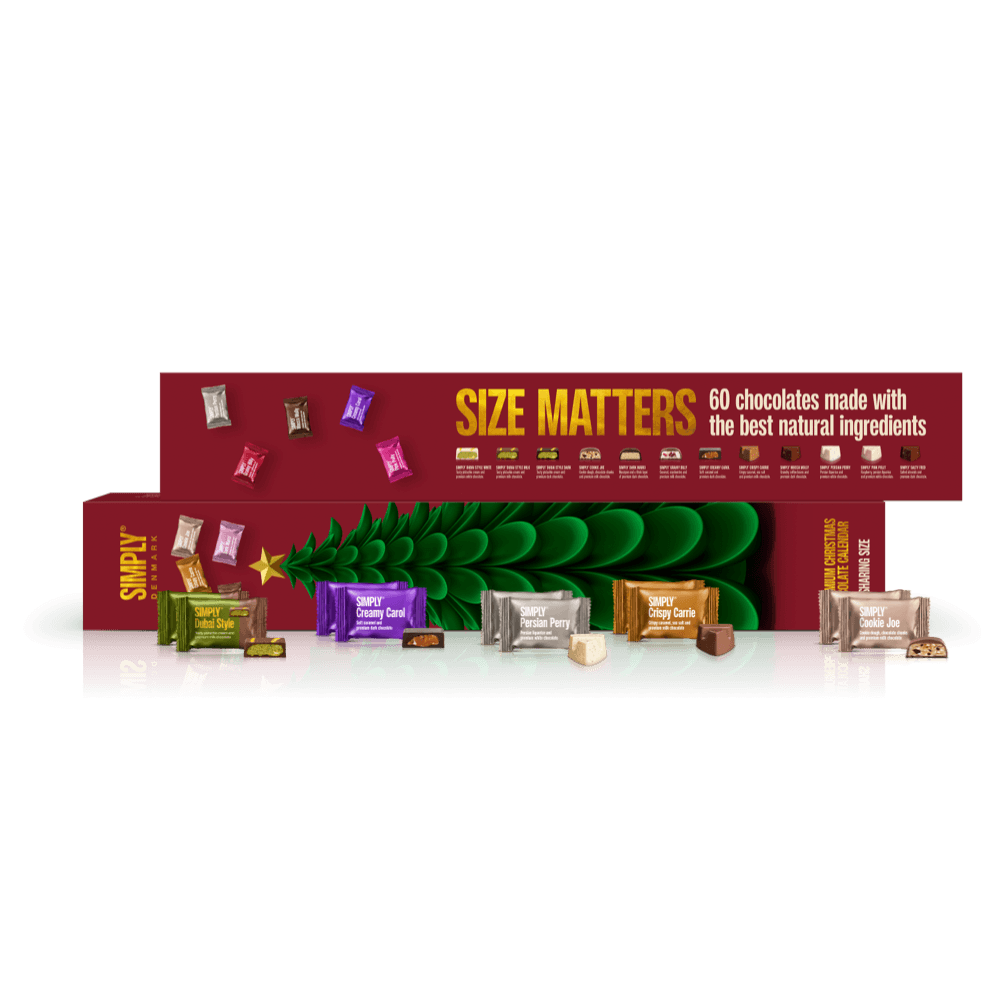 Schokoladen-Adventskalender 2026 in Familiengröße – 30 Türchen für zwei – Simply Chocolate, 600 g