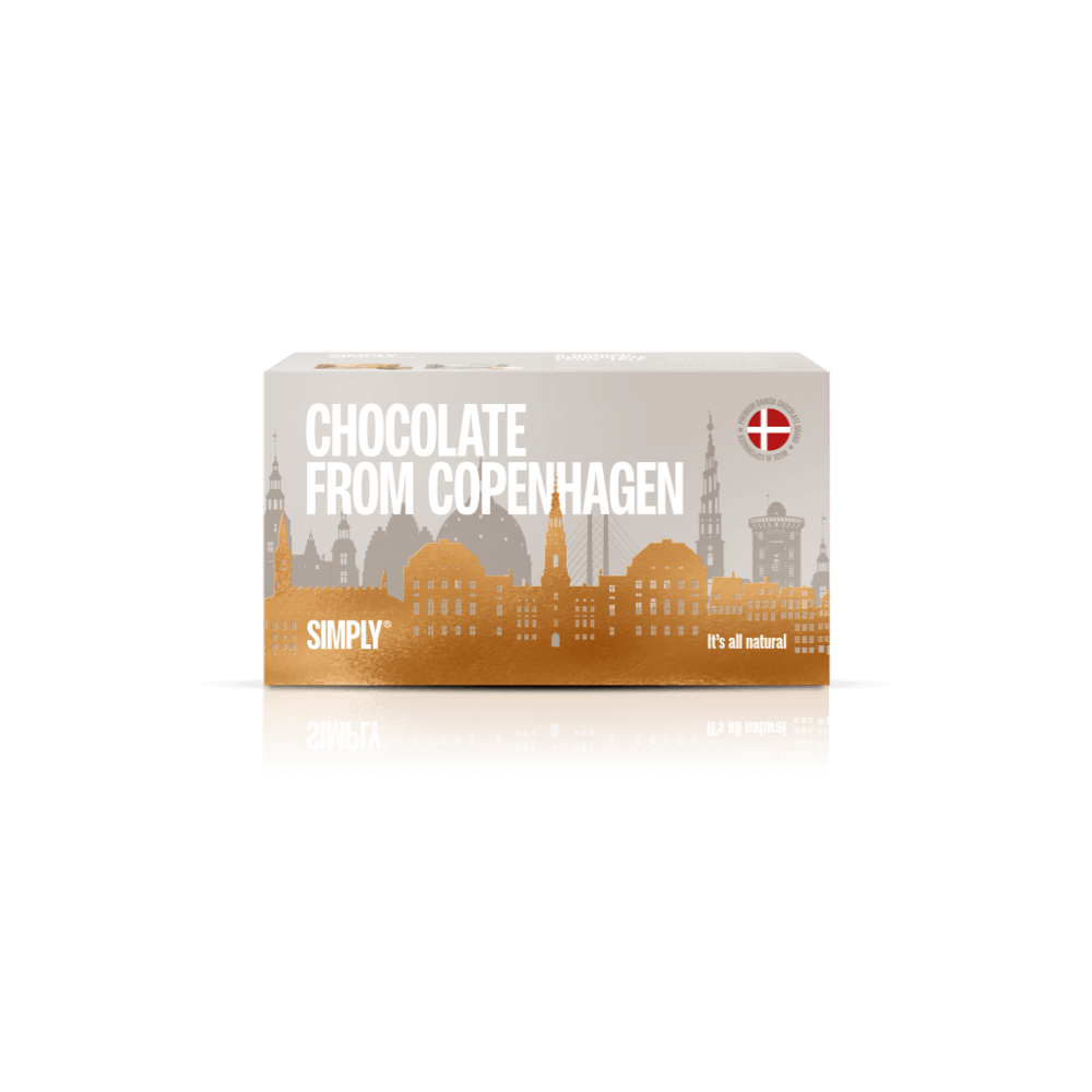 Schokoladen-Geschenkbox, 18 stk – Chocolate from Copenhagen Brown Edition