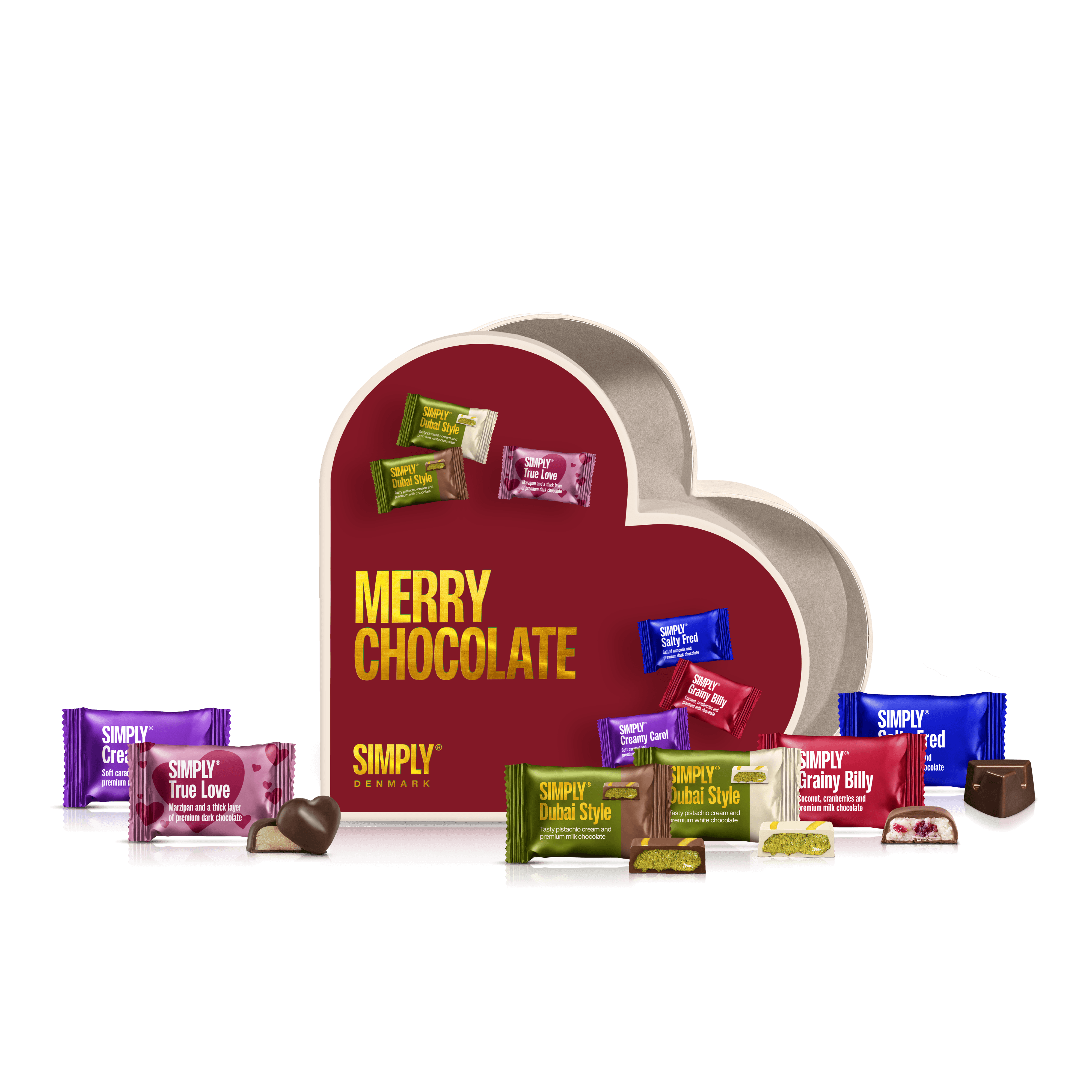 Geschenkbox, Herz M - Weihnachten (200g)