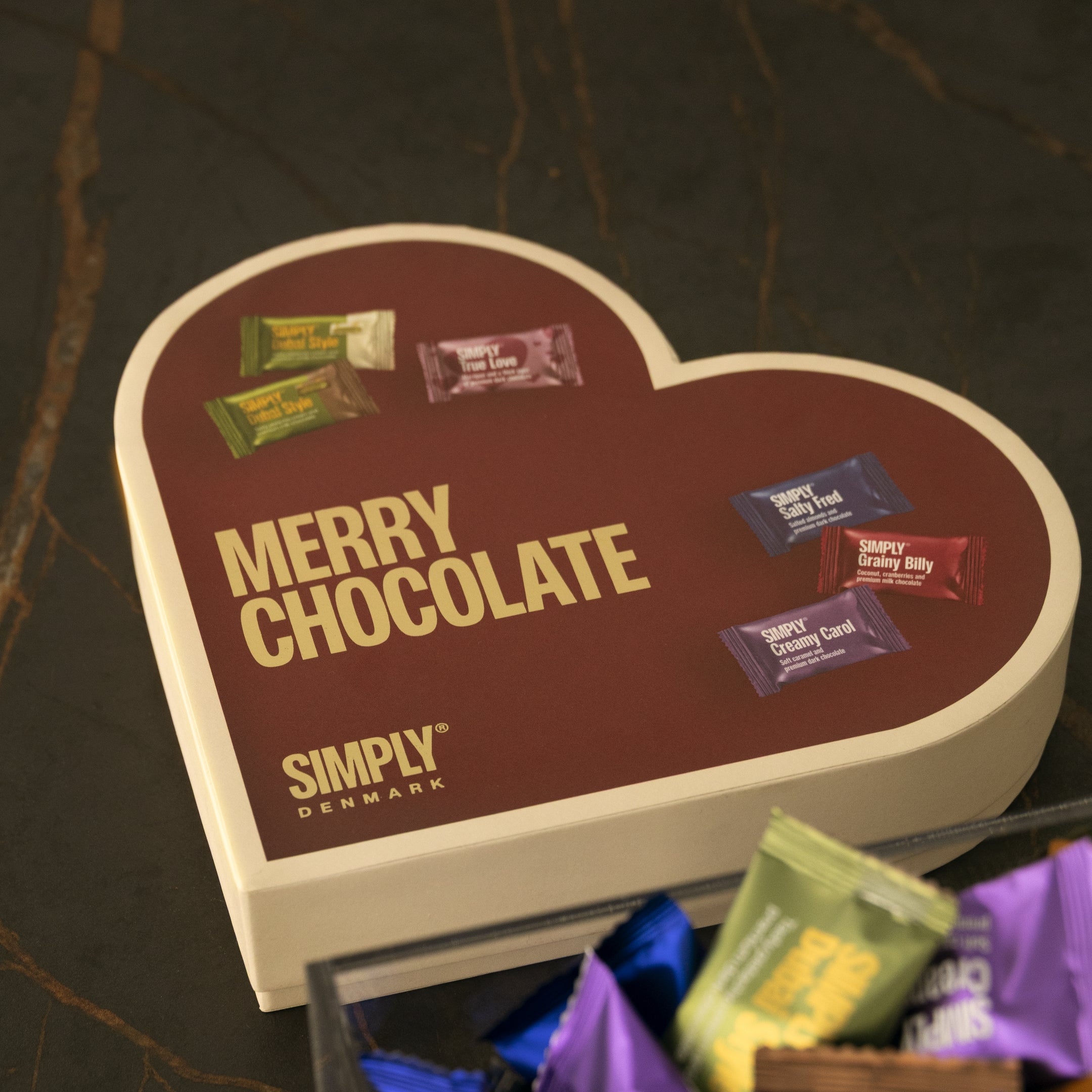 Geschenkbox, Herz M - Weihnachten (200g)