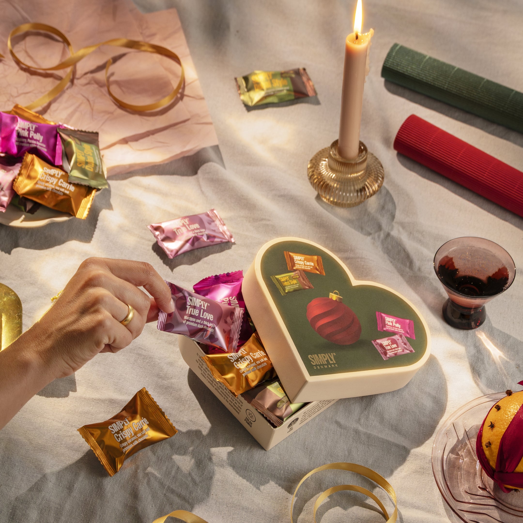 Geschenkbox, Herz S - Weihnachten (100g)
