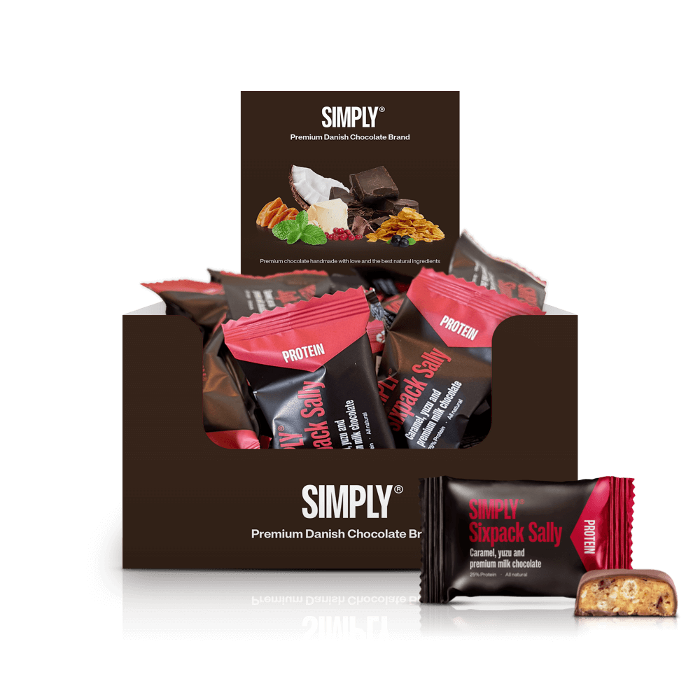 Schoko-Protein Bites Box 75 stk - Simply® Sixpack Sally