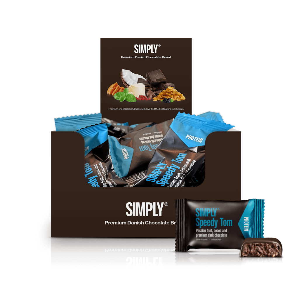 Schokoladen-Protein Bites Box 75 stk - Simply® Speedy Tom