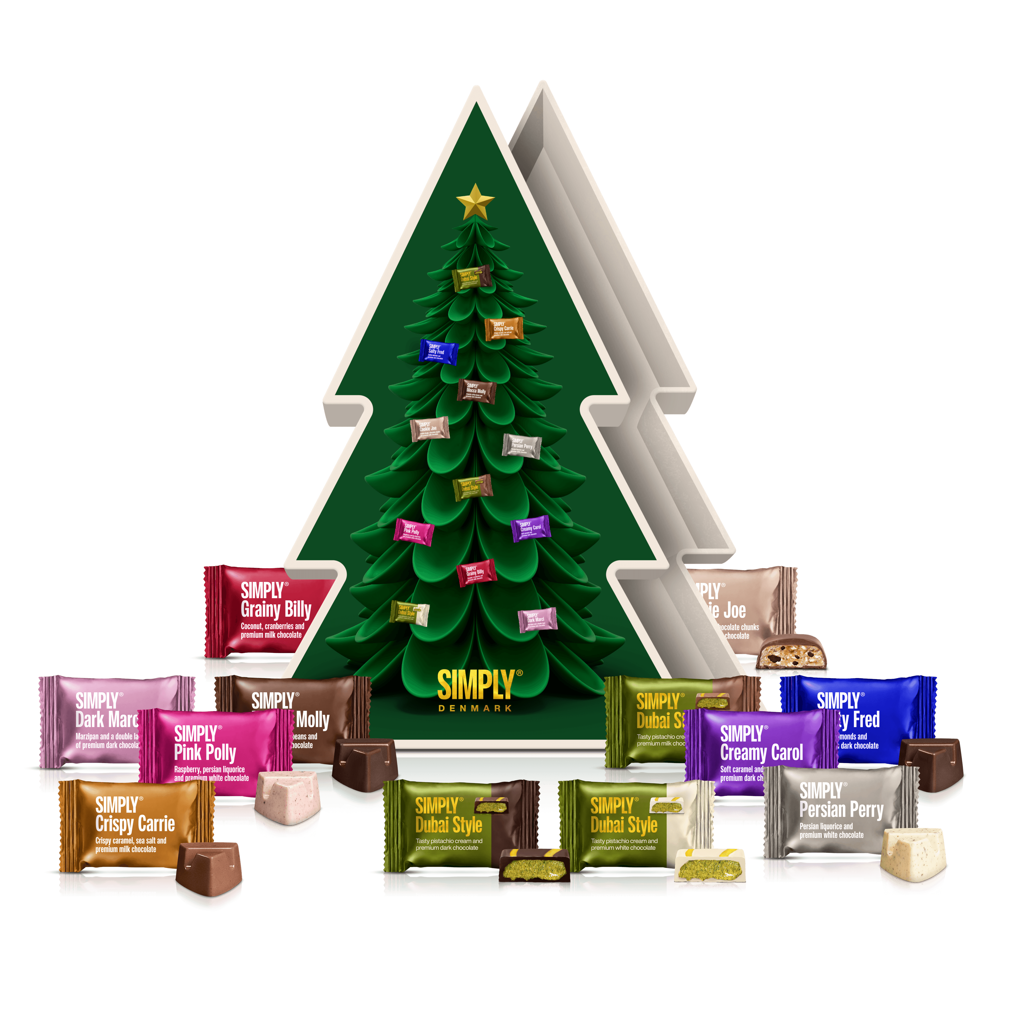 Geschenkbox, Weihnachtsbaum (300g)