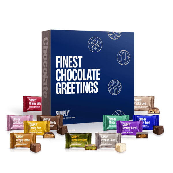 Schokoladen-Geschenkbox, 80 Stk. – Finest Chocolate Greetings