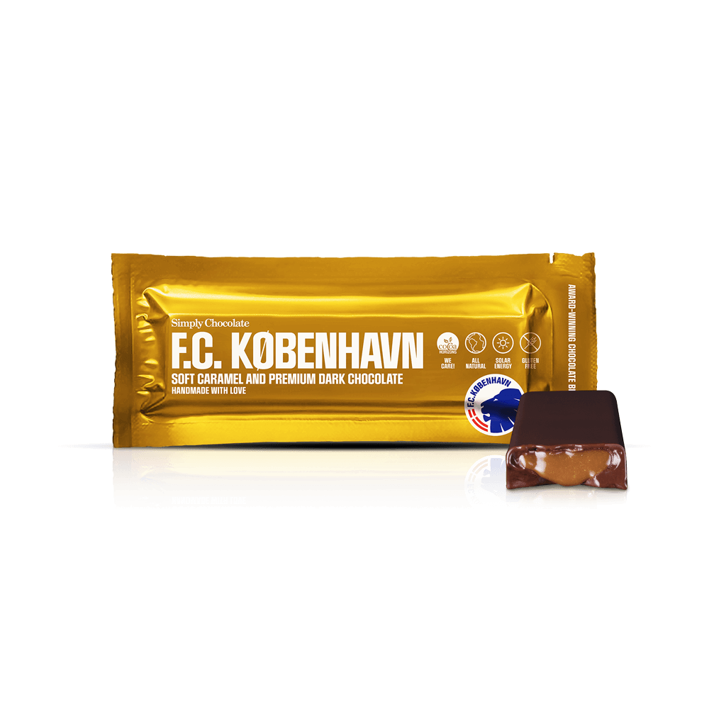 FCK guldbar | Blød karamel og mørk chokolade - Chocolate Bars - Simply®